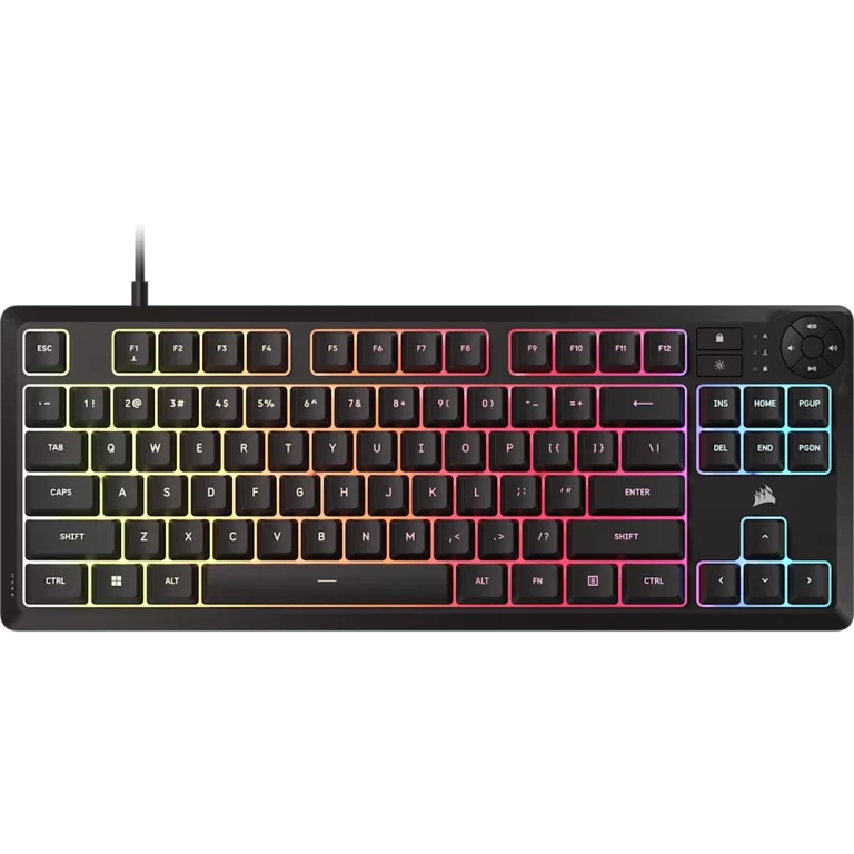 מקלדת Corsair K55 Core TKL RGB – שחור