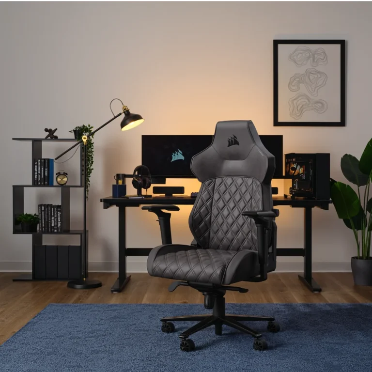 כיסא גיימינג בד אפור CORSAIR TC500 LUXE Shadow