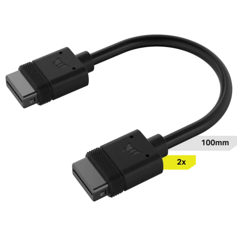 כבל שחור 2 יח' -CORSAIR iCUE LINK 2x 100mm