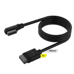 כבל שחור CORSAIR iCUE LINK 1x 600mm, Straight/Slim 90°connectors