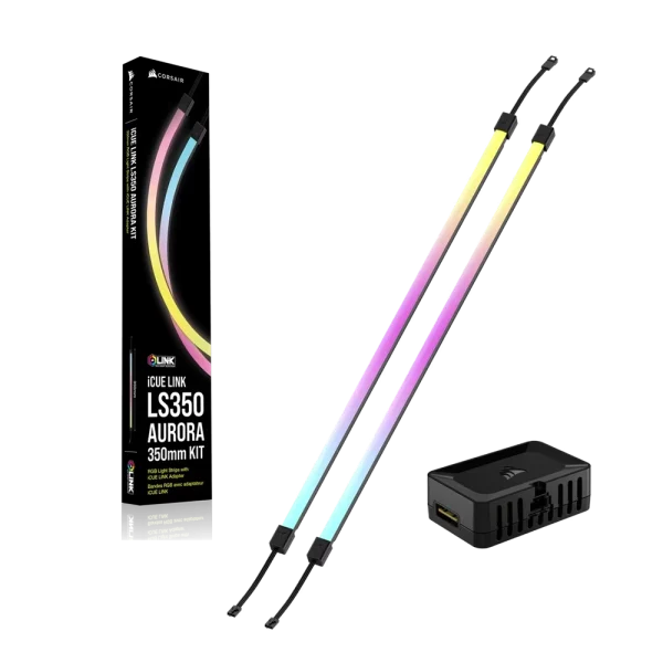 סט פסי תאורה חכמים CORSAIR iCUE LINK LS350 Aurora RGB – באורך 350 מ"מ