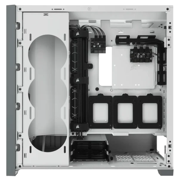 מארז למחשב  CORSAIR iCUE 5000X RGB Tempered Glass Mid-Tower ATX Smart Case - לבן