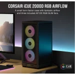 מארז למחשב CORSAIR 2000D RGB Black AIRFLOW Mini-ITX
