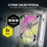 מארז למחשב CORSAIR 2000D RGB White AIRFLOW Mini-ITX לבן