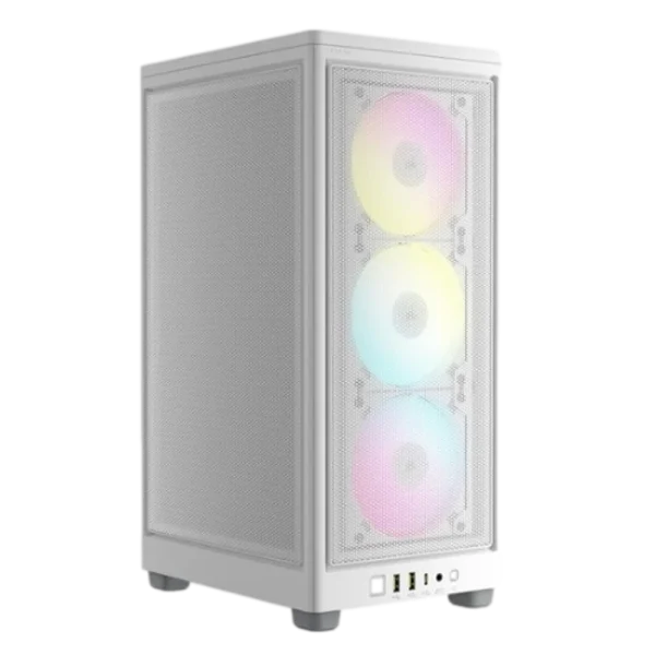 מארז למחשב CORSAIR 2000D RGB White AIRFLOW Mini-ITX לבן