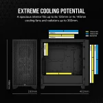 מארז למחשב שחור CORSAIR 3000D Airflow Mid Tower