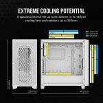 מארז למחשב לבן CORSAIR 3000D Airflow Mid Tower