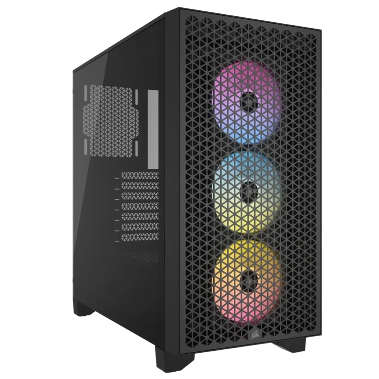 מארז מואר למחשב CORSAIR 3000D RGB Airflow Mid Tower - שחור