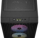 מארז מואר למחשב CORSAIR 3000D RGB Airflow Mid Tower - שחור