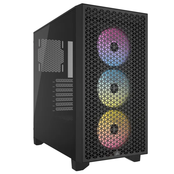 מארז מואר למחשב CORSAIR 3000D RGB Airflow Mid Tower - שחור