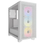 מארז מואר למחשב CORSAIR 3000D RGB Airflow Mid Tower - לבן