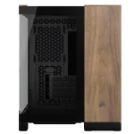 מארז CORSAIR 6500X Mid‑Tower Dual Chamber – שחור עם פאנלים מעץ אגוז