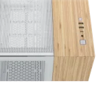 Corsair 6500X – מארז גיימינג Dual-Chamber בגימור לבן ועץ במבוק