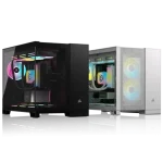 Corsair 6500X – מארז גיימינג Dual-Chamber בגימור לבן ועץ במבוק