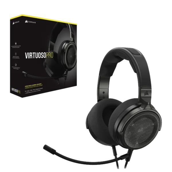 אוזניות גיימינג CORSAIR VIRTUOSO PRO Open Back Streaming Carbon