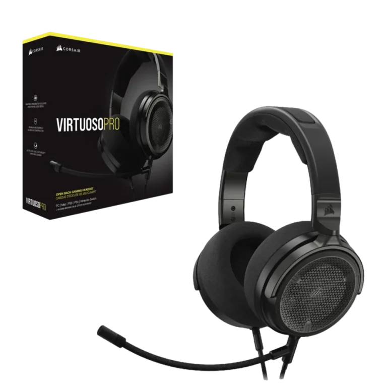 אוזניות גיימינג CORSAIR VIRTUOSO PRO Open Back Streaming Carbon