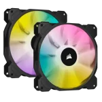 2 מאווררים 140 מ"מ + בקר שליטה –CORSAIR iCUE SP140 RGB ELITE 2 Pack + Lighting Node CORE