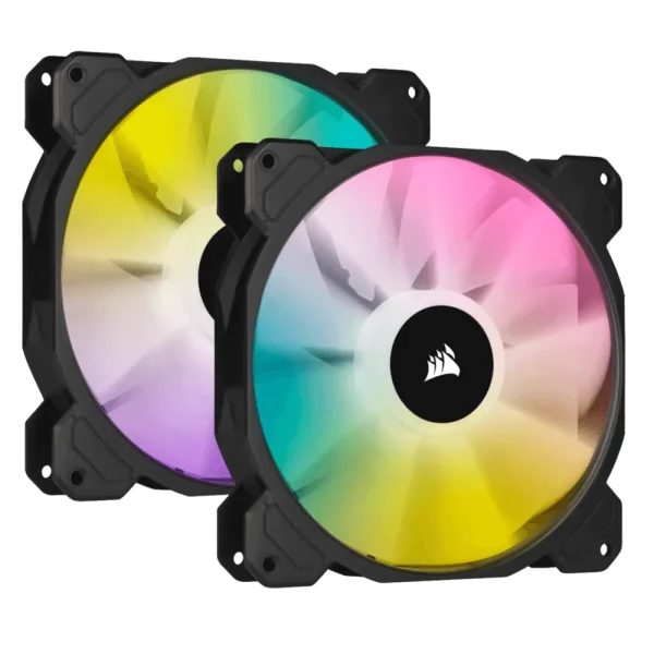 2 מאווררים 140 מ"מ + בקר שליטה –CORSAIR iCUE SP140 RGB ELITE 2 Pack + Lighting Node CORE