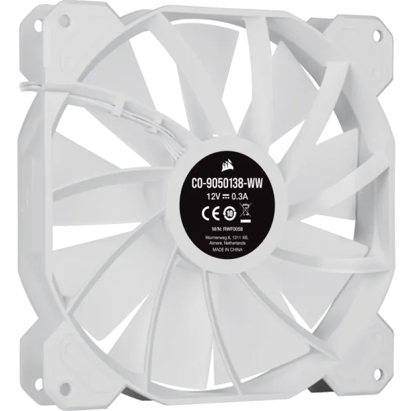 2 מאווררים 140 מ"מ + בקר שליטה – iCUE SP140 RGB ELITE 2 Pack + Node CORE - לבן