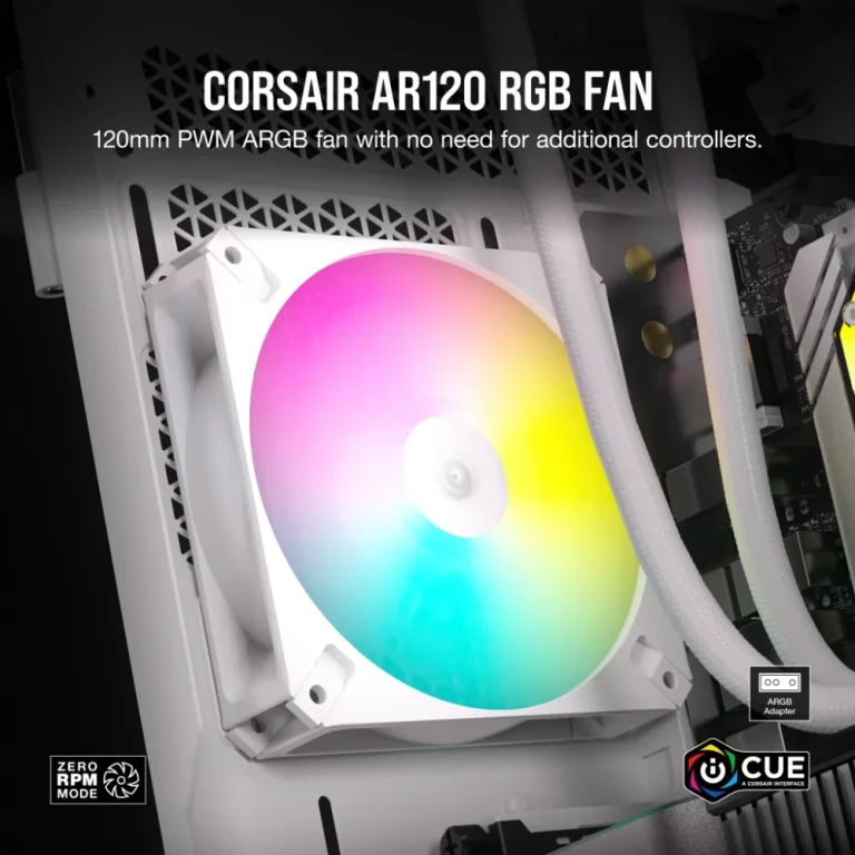 מאוורר לבן בודד 120 CORSAIR iCUE AR120 Digital RGB PWM