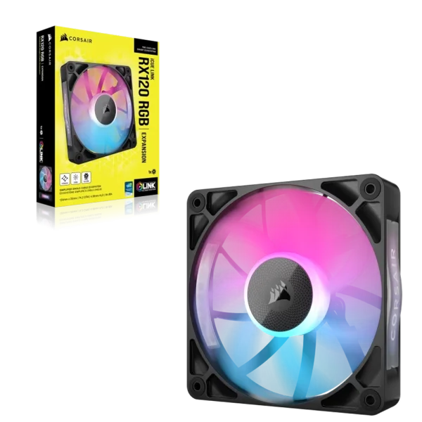 מאוורר RX120 RGB 120mm מבית CORSAIR שחור