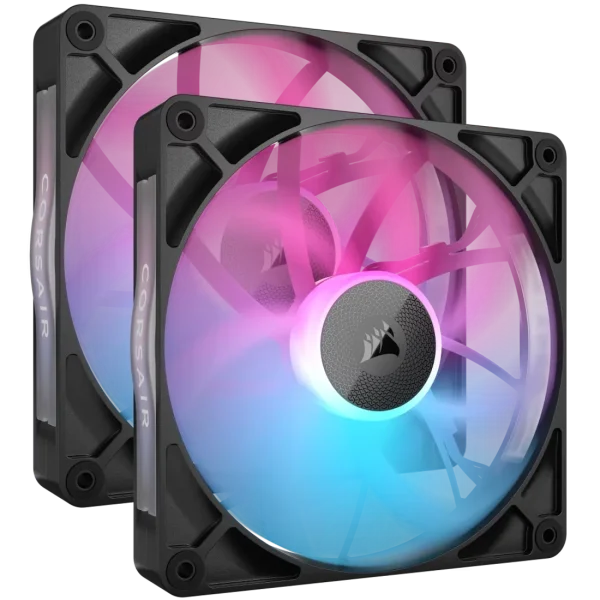 iCUE LINK RX140 RGB 140mm PWM Fan Twin Starter Kit – זוג מאווררי קירור עם תאורת RGB וביצועים גבוהים