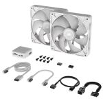 CORSAIR RX140 RGB iCUE LINK – זוג מאווררי 140 מ"מ PWM ובקר לבן