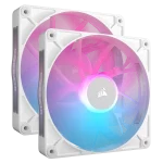 CORSAIR RX140 RGB iCUE LINK – זוג מאווררי 140 מ"מ PWM ובקר לבן