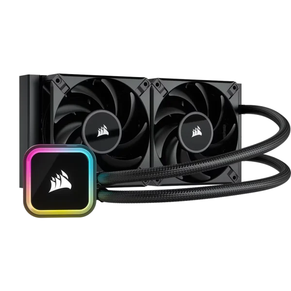 קירור נוזלי למעבד iCUE H100i RGB ELITE – mm240 מבית CORSAIR – שחור