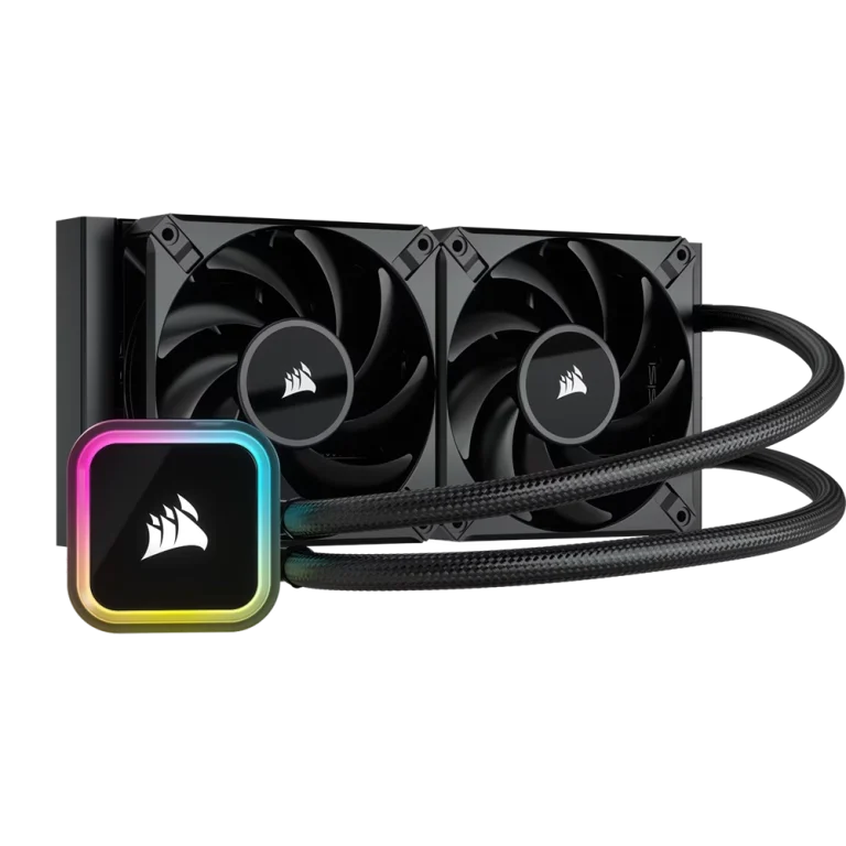 קירור נוזלי למעבד iCUE H100i RGB ELITE – mm240 מבית CORSAIR – שחור