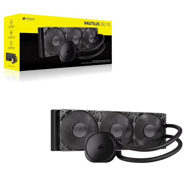 קירור נוזלי למעבד NAUTILUS 360 RS מבית CORSAIR – שחור