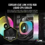 קירור נוזלי למעבד 280 מ"מ – CORSAIR iCUE LINK H115i RGB AIO CPU Cooler