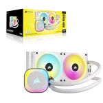 קירור נוזלי למעבד CORSAIR iCUE LINK H100i RGB מבית CORSAIR לבן – כולל בקר LINK ומאווררי QX120