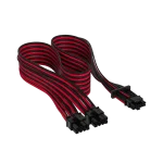 כבל מתח לכרטיס מסך PCIe Gen 5 12V-2x6 600W Type 4 בצבע אדום/שחור מבית CORSAIR