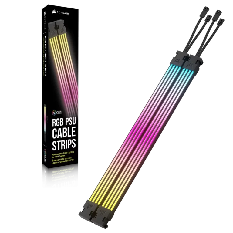 פסי תאורת ARGB לכבלי ספק כוח CORSAIR – גמישים במיוחד עם 200 לדים