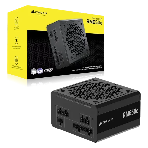 Corsair RMe Series RM650e 650W – ספק כוח מודולרי ושקט לחלוטין