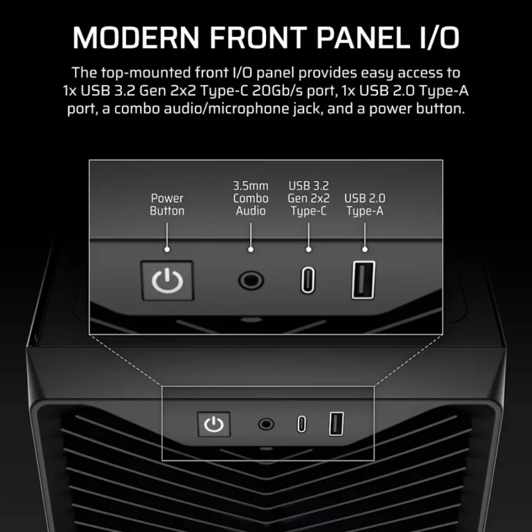 מארז מחשב דגם 3200D RS ARGB Mid-Tower בצבע שחור מבית Corsair