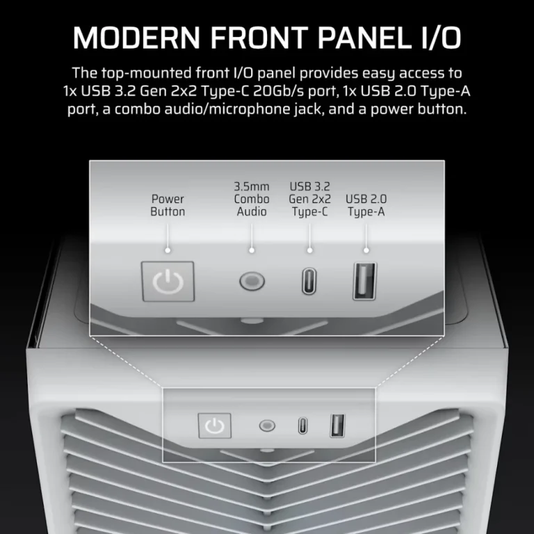 מארז מחשב דגם 3200D RS ARGB Mid-Tower בצבע לבן מבית Corsair