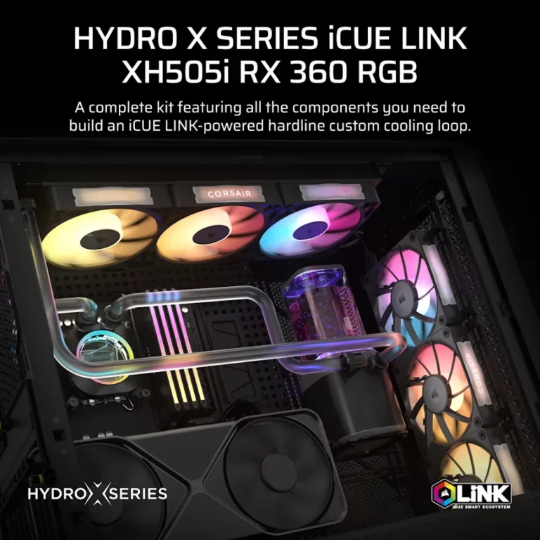 ערכת קירור דגם HYDRO X SERIES iCUE LINK XH505i RX 360 RGB בצבע אפור מבית Corsair