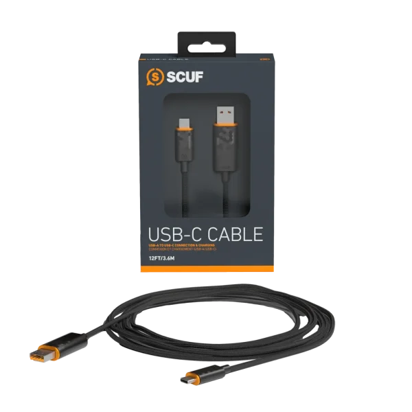 כבל 2 מטר שחור SCUF USB-C to USB-A 2m Cable