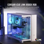 מארז מחשב דגם iCUE LINK 6500X RGB Dual Chamber בצבע לבן מבית Corsair