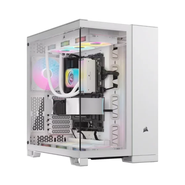 מארז מחשב דגם iCUE LINK 6500X RGB Dual Chamber בצבע לבן מבית Corsair