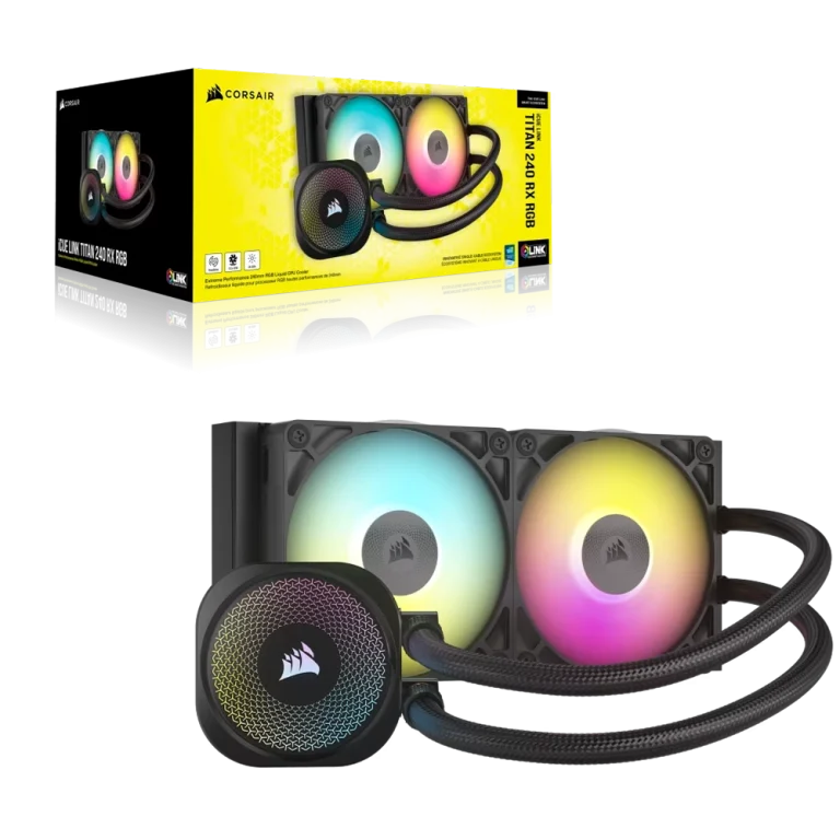 קירור נוזלי למעבד CORSAIR iCUE LINK TITAN 240 RX RGB – שחור