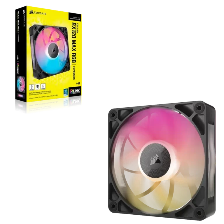 מאוורר RX120 MAX RGB 120mm מבית CORSAIR שחור
