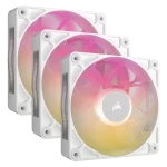 סט מאווררים iCUE LINK RX120 MAX RGB 120mm מבית CORSAIR לבן