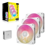 סט מאווררים iCUE LINK RX120 MAX RGB 120mm מבית CORSAIR לבן