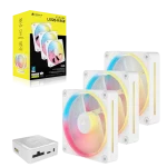 סט מאווררים iCUE LINK LX120‑R RGB 120mm מבית CORSAIR לבן