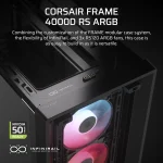 מארז מחשב מודולרי דגם Frame 4000D RS ARGB בצבע שחור מבית Corsair