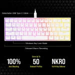 מקלדת מכנית לבנה CORSAIR K65 White RGB MINI 60%