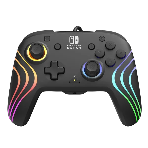 בקר חוטי Nintendo Switch Afterglow Wave RGB - שחור